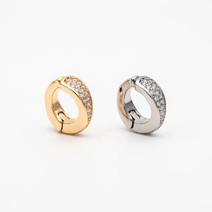4pcs CZ Pave Gold/ Silver Tone Ear Cuff, Minimalist Cartilage Earrings, Dainty Clip On Earrings (GB-4576)