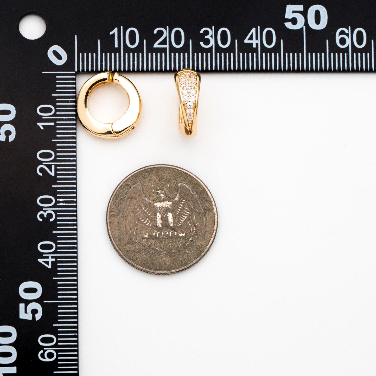 4pcs CZ Pave Gold/ Silver Tone Ear Cuff, Minimalist Cartilage Earrings, Dainty Clip On Earrings (GB-4576)