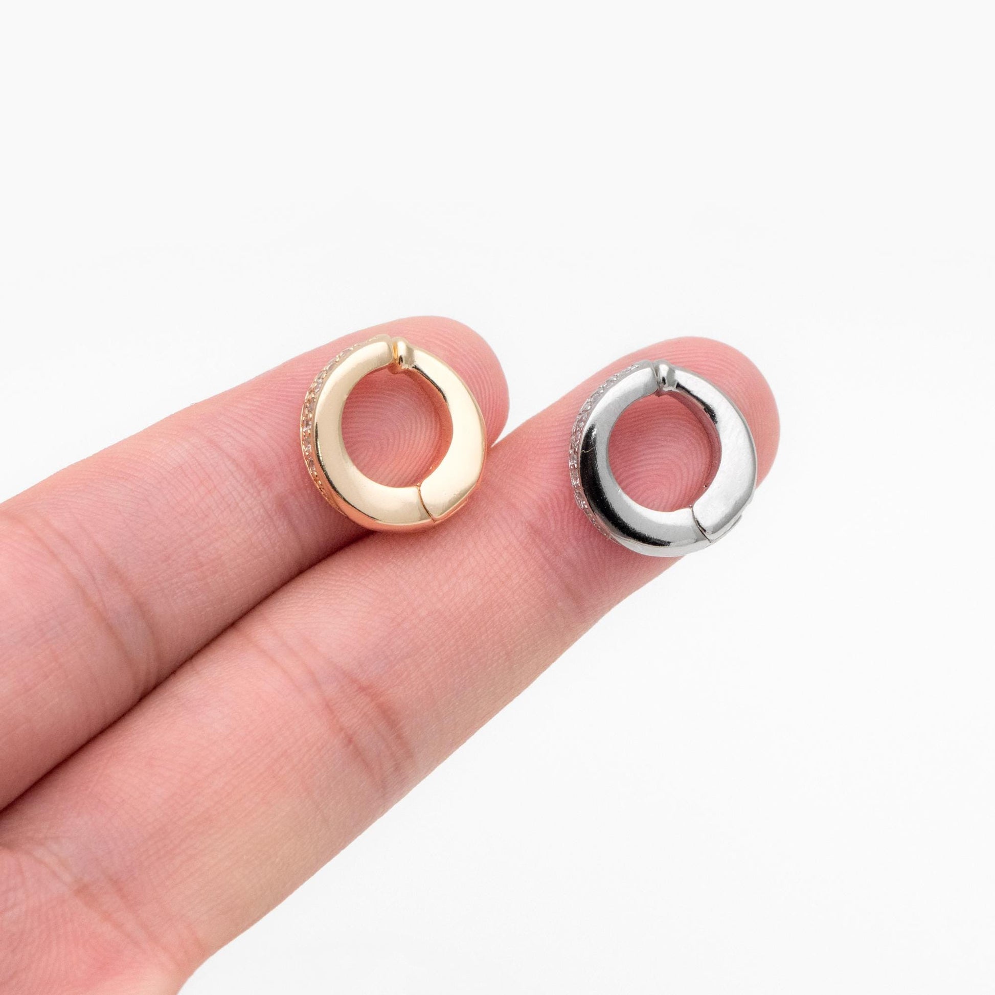 4pcs CZ Pave Gold/ Silver Tone Ear Cuff, Minimalist Cartilage Earrings, Dainty Clip On Earrings (GB-4576)