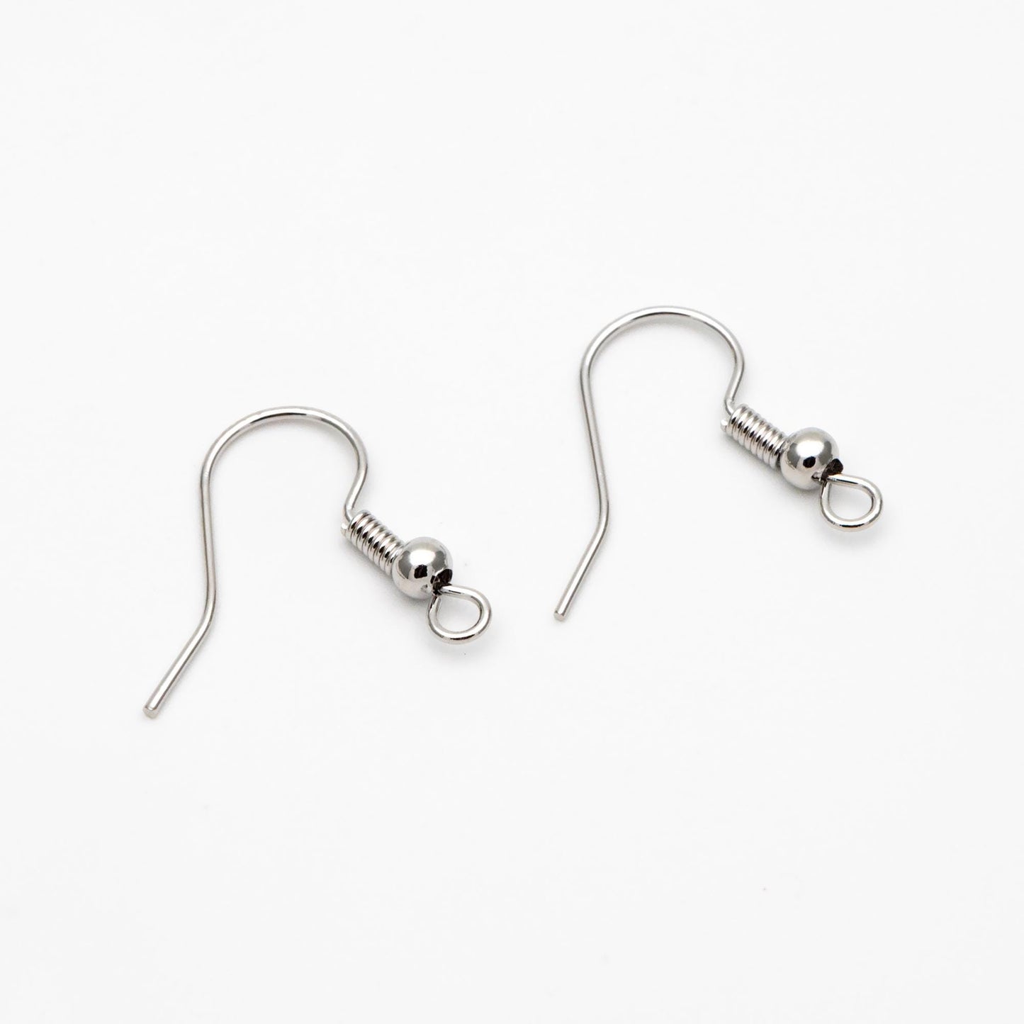 20pcs Gold/ Silver Earring Hooks, Real Gold/ Rhodium Plated Brass Earwire, Wholesale Ear Hooks (GB-025-A)