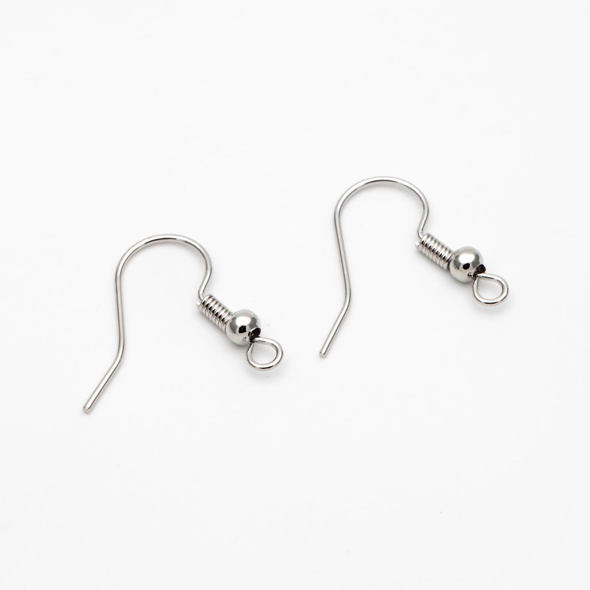 20pcs Gold/ Silver Earring Hooks, Real Gold/ Rhodium Plated Brass Earwire, Wholesale Ear Hooks (GB-025-A)