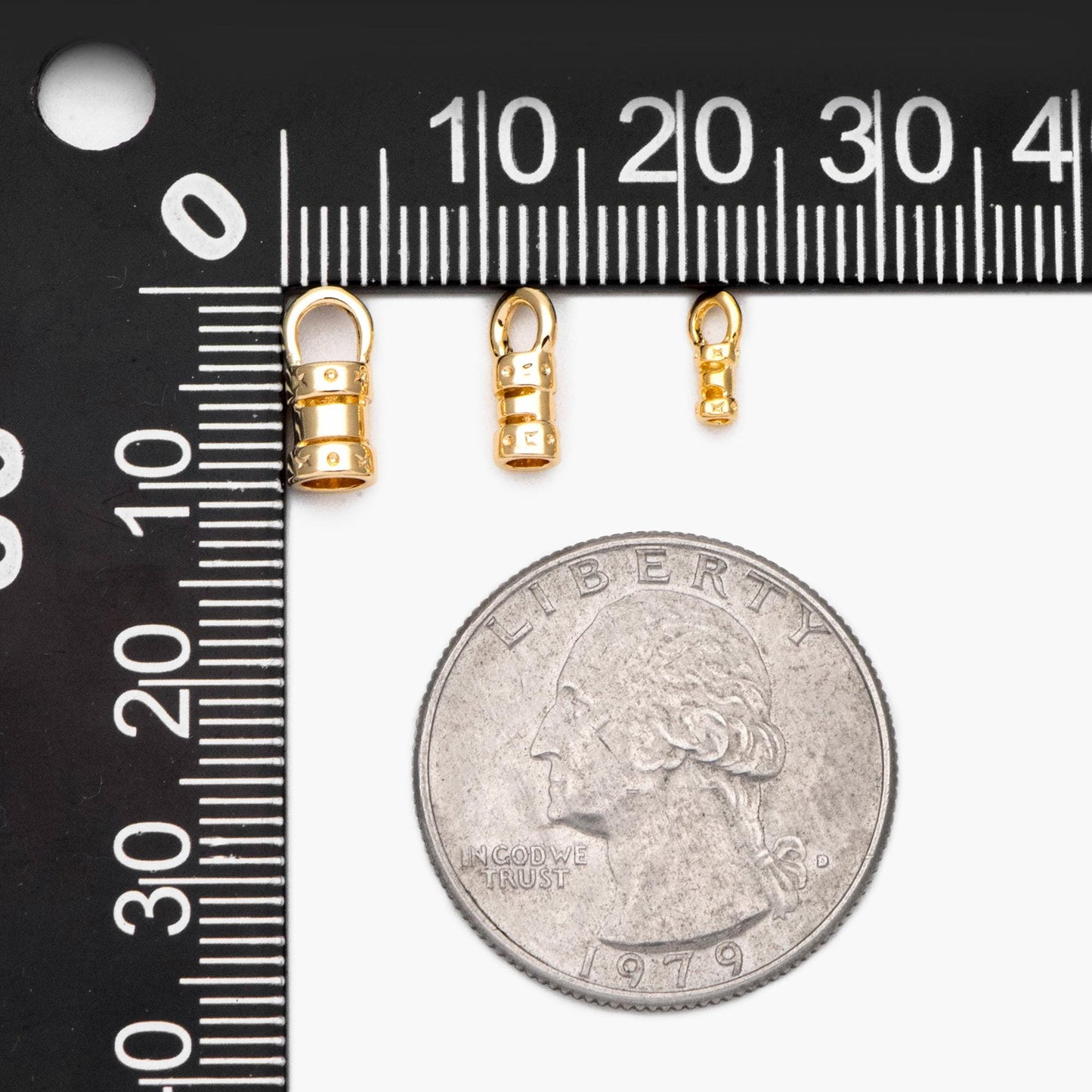 10pcs Gold/ Silver End Crimp Caps, to Finish Beading Chain/ Cord/ Leather, Inner Diameter 1/ 2/ 3mm (GB-2401)