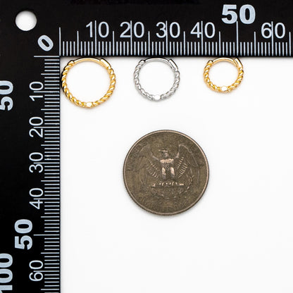 10pcs Gold/ Silver Minimalist Hoop Earrings 11/ 13/ 15mm, Gold Huggie Earrings, Huggie Hoops (GB-3457)