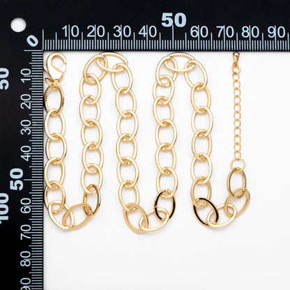 Dainty Gold Oval Link Chains, Finished Bracelet/ Anklet/ Necklace with Extender Chain, Ready to Wear (#LK-351)