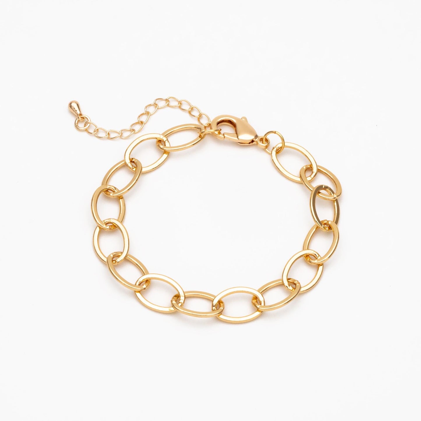 Dainty Gold Oval Link Chains, Finished Bracelet/ Anklet/ Necklace with Extender Chain, Ready to Wear (#LK-351)