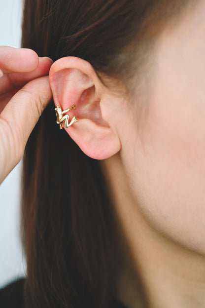 10pcs Gold/ Silver Frog Ear Cuff, Cartilage Ear Cuff, Gold/ Rhodium Plated Brass Ear Cuff, Cartilage Earrings (GB-4545)