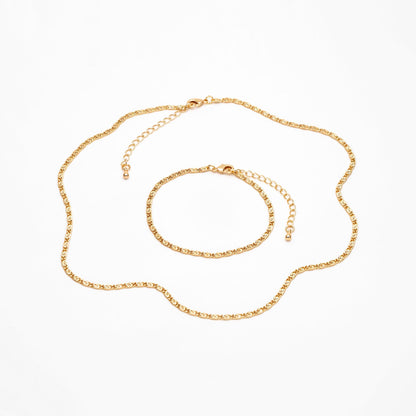 Gold plated Brass Floral Specialty Chain 2.5mm, Finished Bracelet/ Anklet/ Necklace with Extender Chain, Ready to Wear (#LK-326)