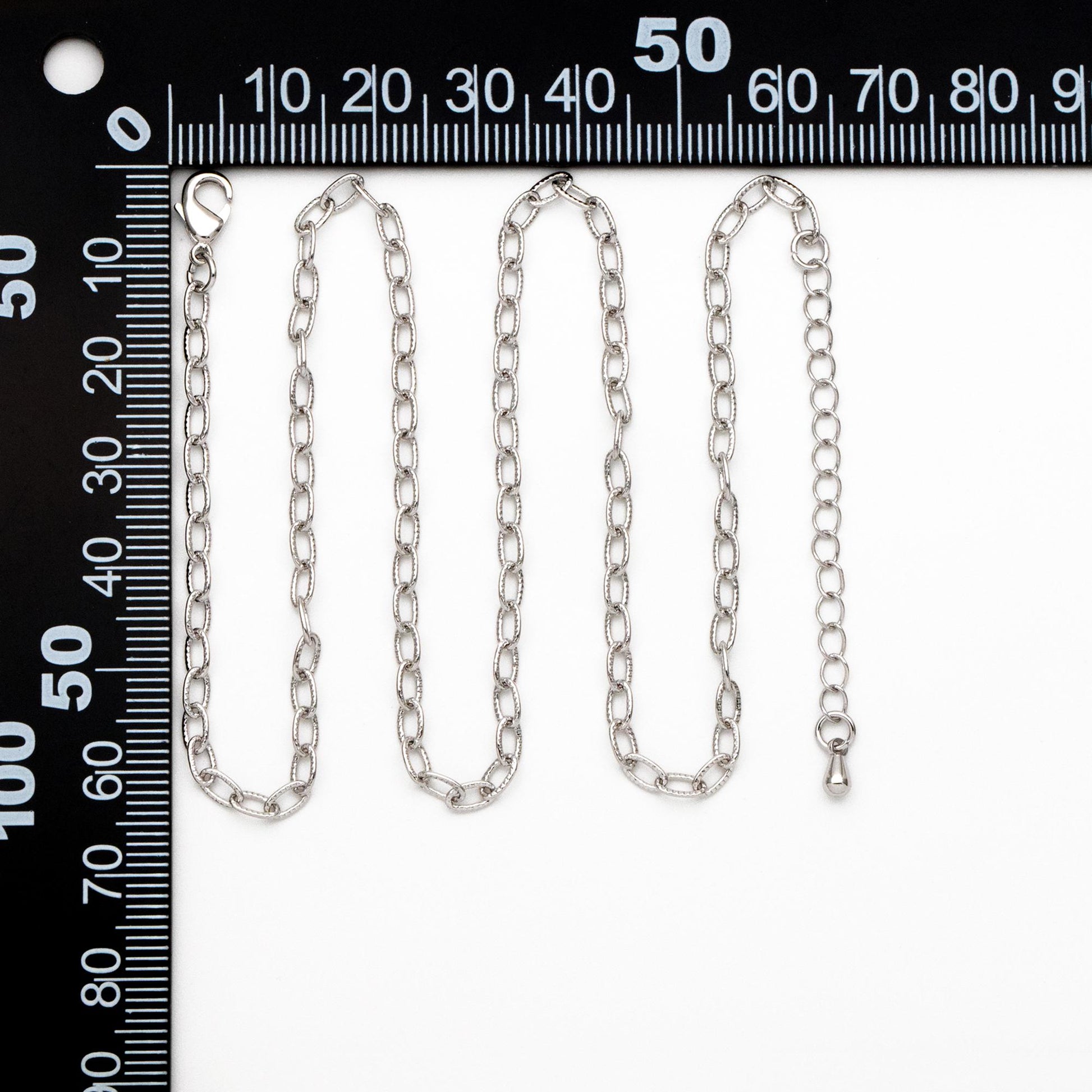 Gold/ Silver Oval Cable Chains 3mm, Finished Bracelet/ Anklet/ Necklace with Extender Chain, Ready to Wear (#LK-333-3)