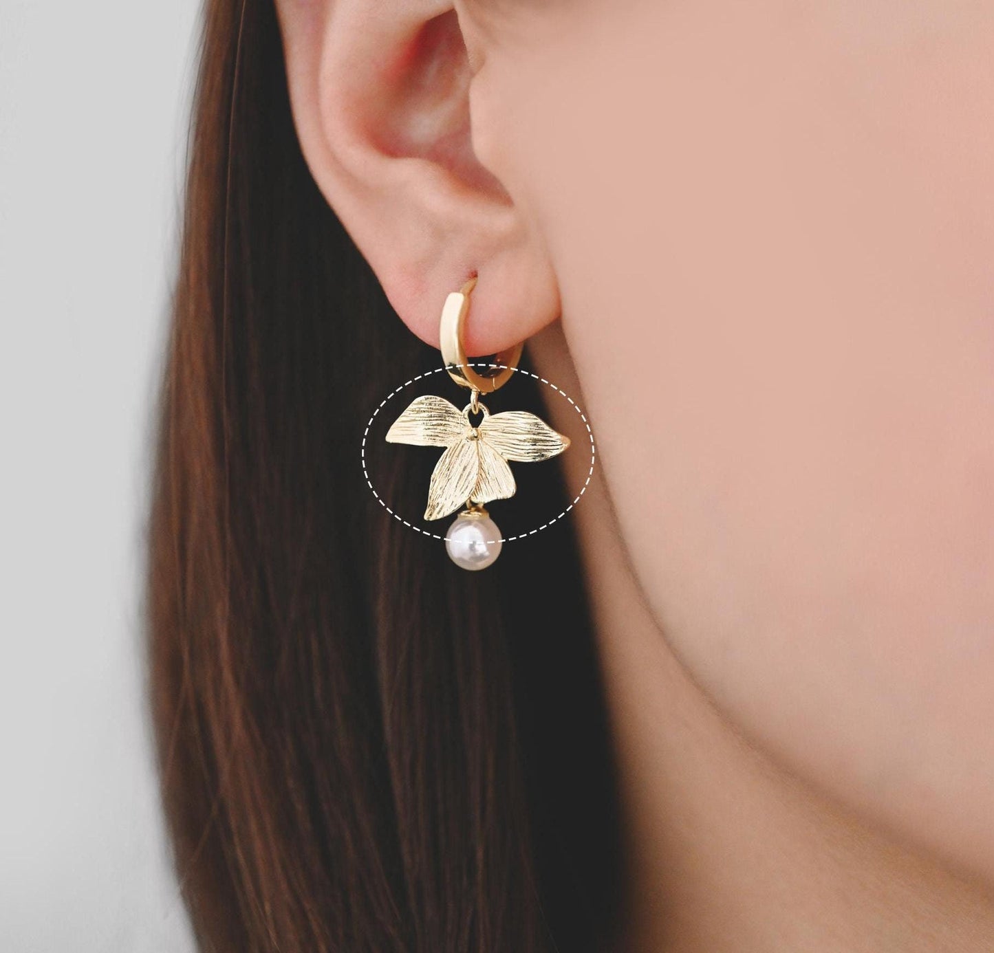 10pcs Gold plated Brass Flower Connector Charms 14x21mm, Lead Nickel Free (GB-4391-D)