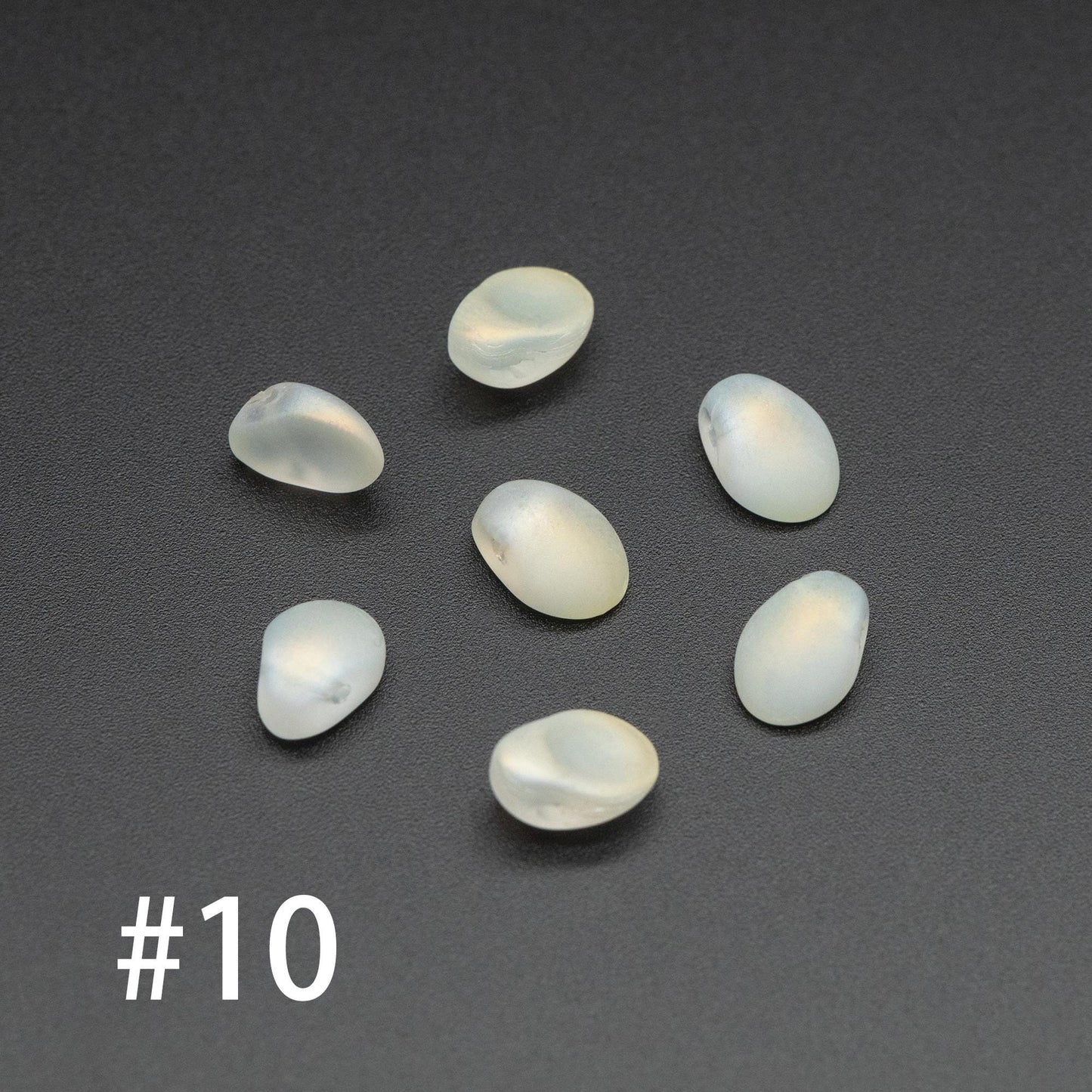 50 beads- Crystal Glass Leaf Beads, Unique Shaped Teardrop Beads, Multi Colors (#GM-033)