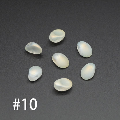 50 beads- Crystal Glass Leaf Beads, Unique Shaped Teardrop Beads, Multi Colors (#GM-033)