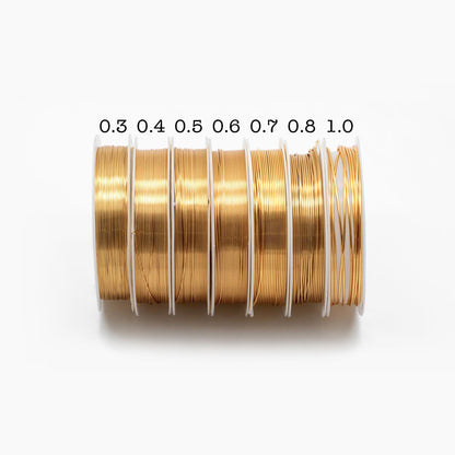 Gold/ Silver Plated Copper Wire, Craft Wrapping Supplies, 0.3-1mm, 18/ 20/ 21/ 22/ 24/ 26/ 28 Gauge Soft Wire, 1 Full Coil (#GB-455)