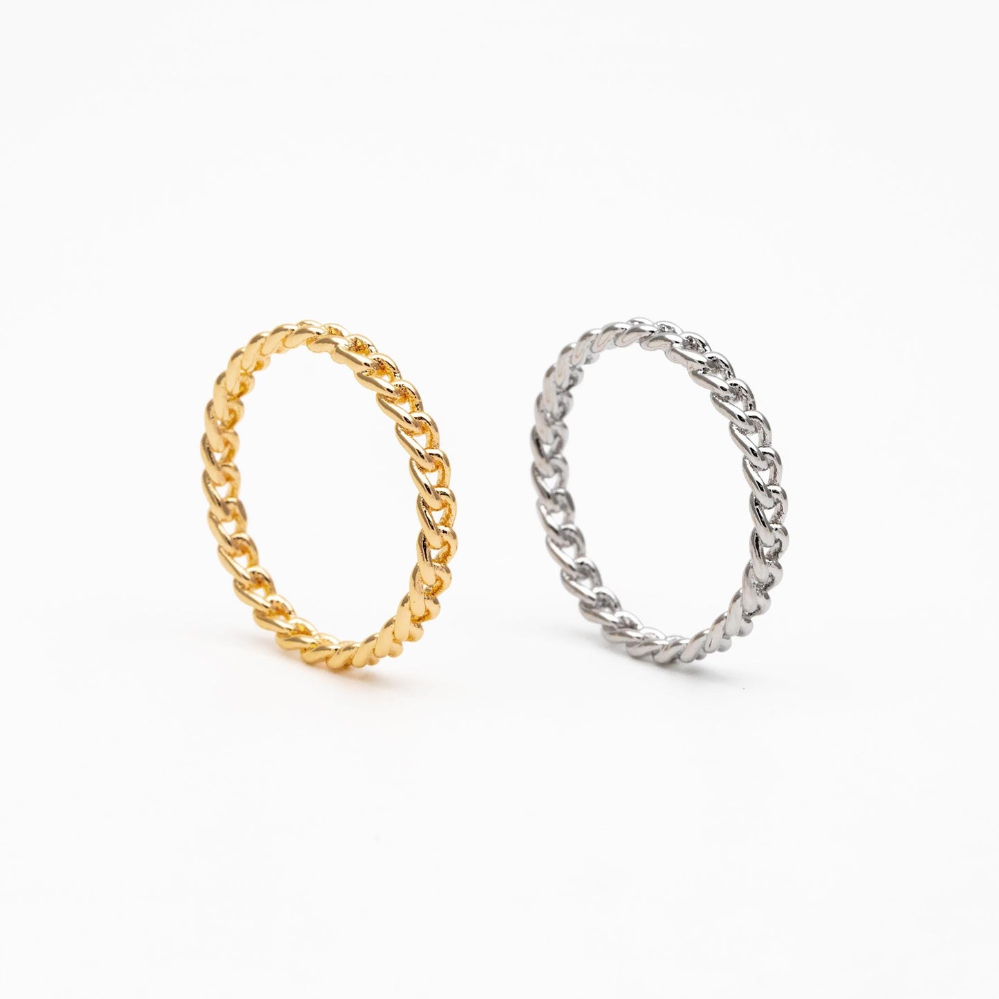 4pcs Gold/ Silver tone Ring 20mm Round, Gold/ Rhodium plated Brass, Closed Dangle Circle Charm Connectors (#GB-352)