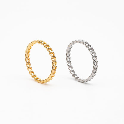 4pcs Gold/ Silver tone Ring 20mm Round, Gold/ Rhodium plated Brass, Closed Dangle Circle Charm Connectors (#GB-352)