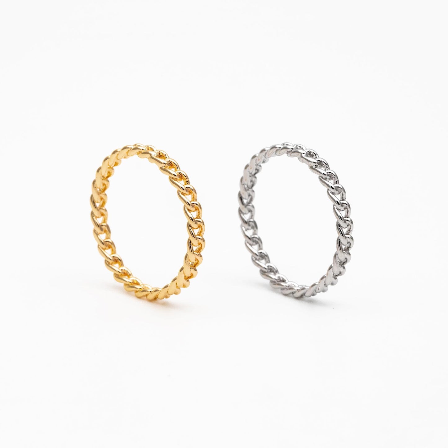 4pcs Gold/ Silver tone Ring 20mm Round, Gold/ Rhodium plated Brass, Closed Dangle Circle Charm Connectors (#JZ-036)
