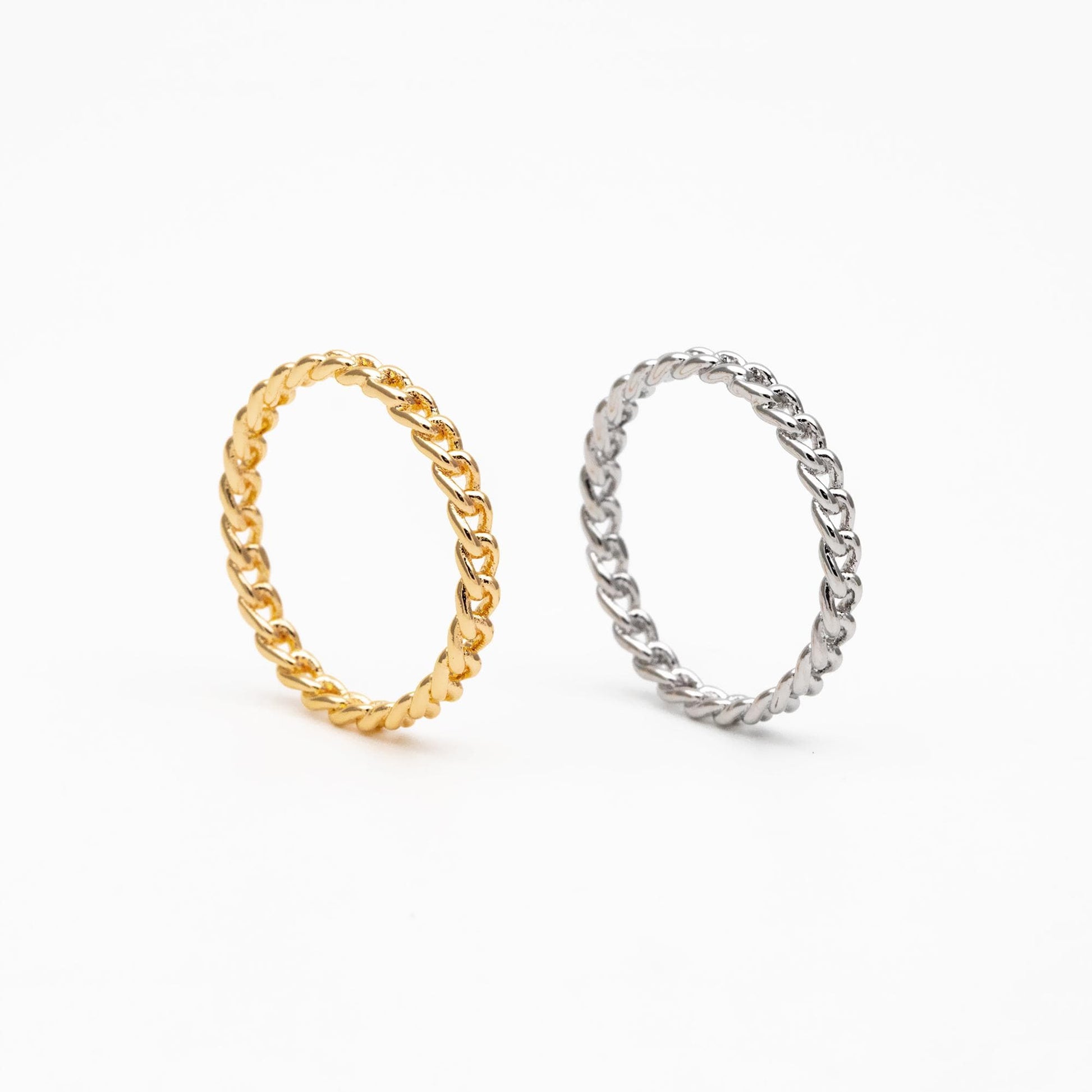 4pcs Gold/ Silver tone Ring 20mm Round, Gold/ Rhodium plated Brass, Closed Dangle Circle Charm Connectors (#JZ-036)