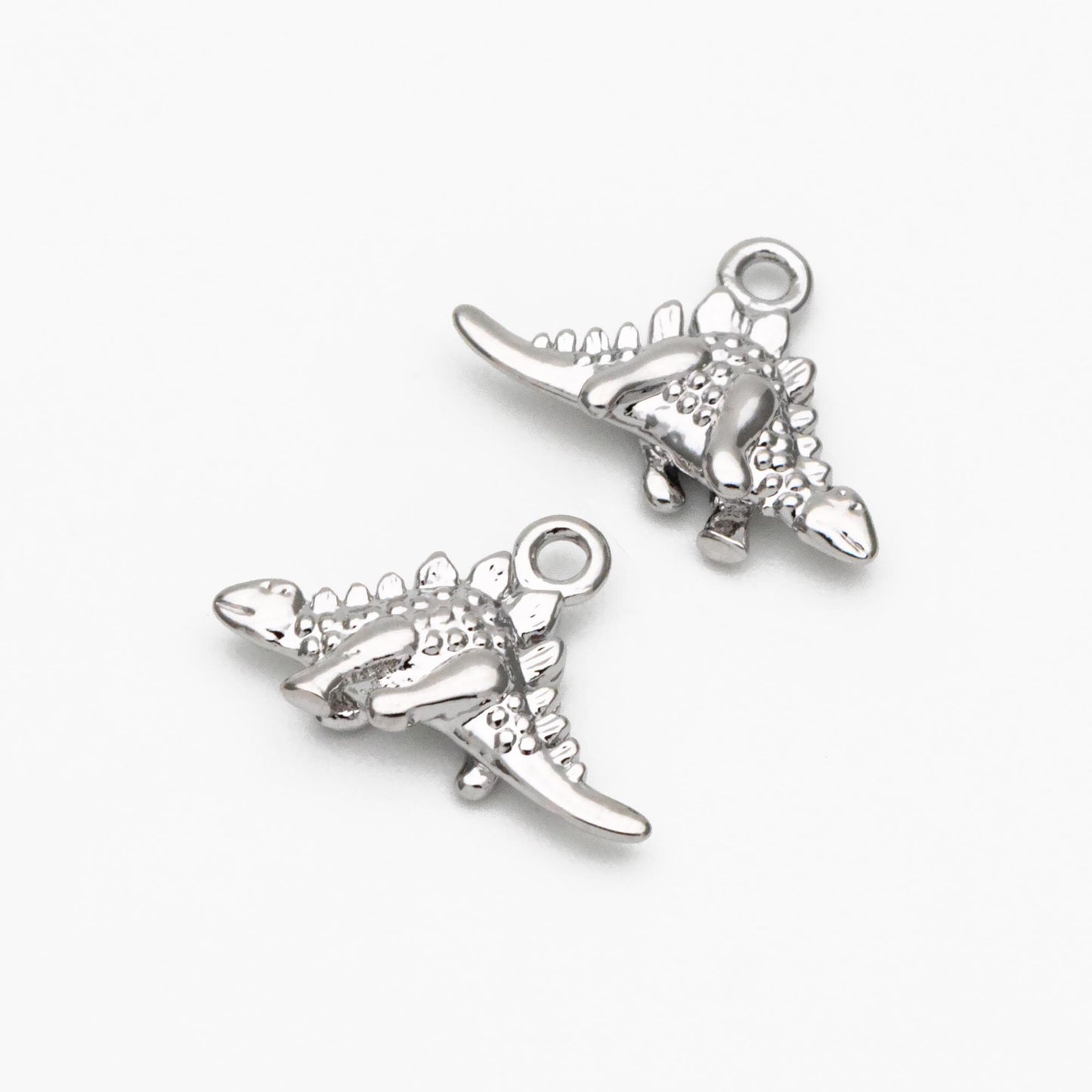 10pcs Gold/ Silver Tiny Dinosaur Charm, Jewelry Making, Diy Material, Jewelry Supplies (GB-2650-A)