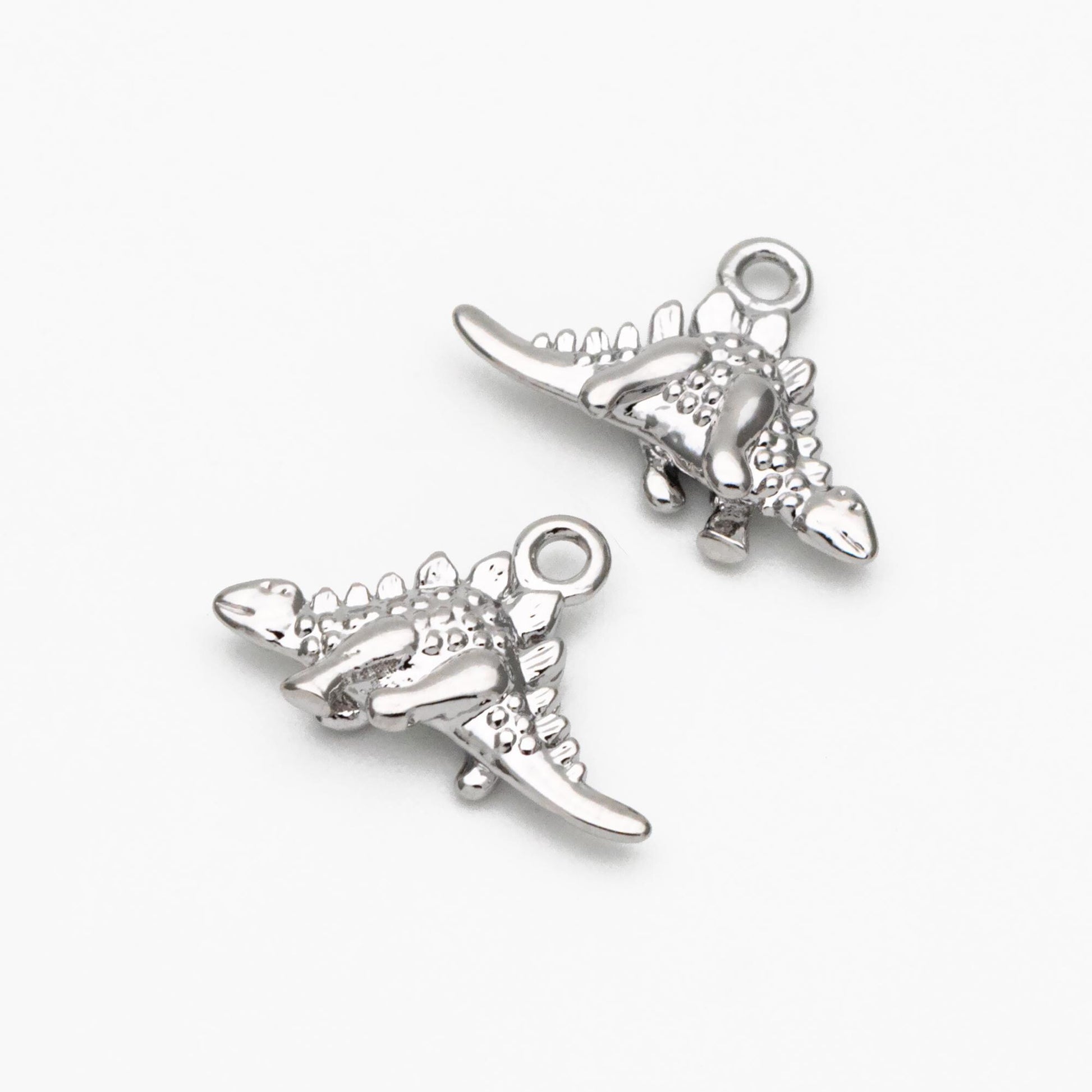10pcs Gold/ Silver Tiny Dinosaur Charm, Jewelry Making, Diy Material, Jewelry Supplies (GB-2650-A)