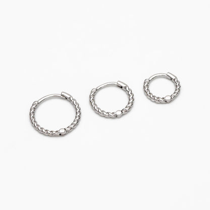 10pcs Gold/ Silver Minimalist Hoop Earrings 11/ 13/ 15mm, Gold Huggie Earrings, Huggie Hoops (GB-3457)