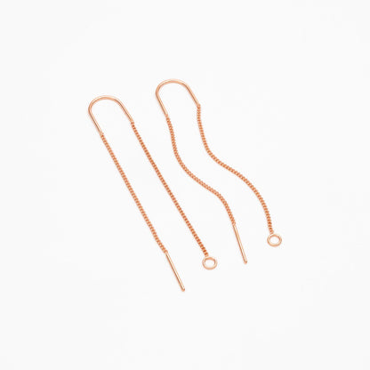 10pcs Gold/ Silver/ Rose Gold Ear Threader Earrings, Earwire Thread with Jump Ring, Color Not Easily Tarnish (GB-333-D)