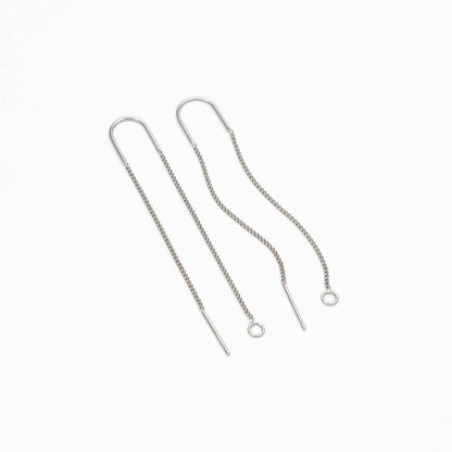 10pcs Gold/ Silver/ Rose Gold Ear Threader Earrings, Earwire Thread with Jump Ring, Color Not Easily Tarnish (GB-333-D)