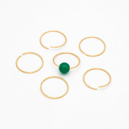 20pcs Gold Round Link Charm Connectors 20mm, Real Gold plated Brass Open Ring Loops, Geometric Hoop Circle Pendants (GB-388)