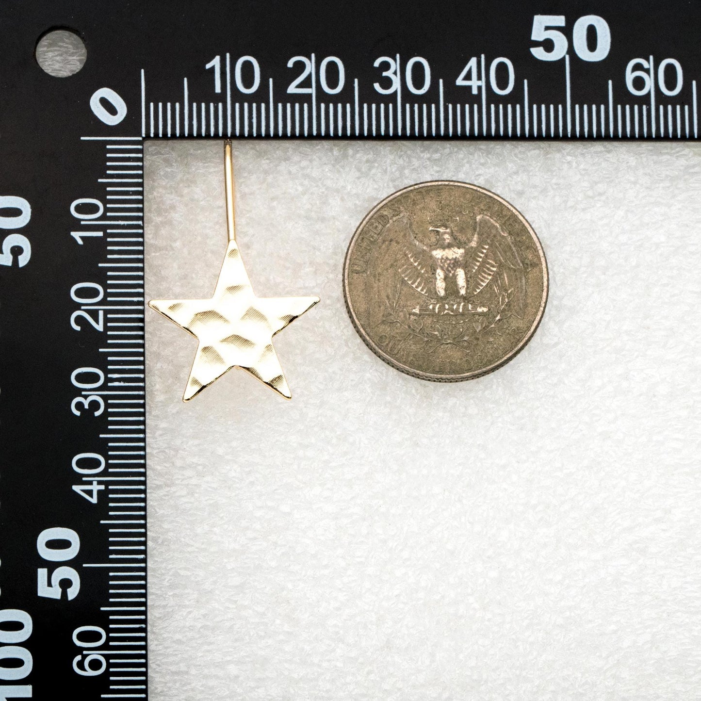 10pcs Gold plated Brass Star Ear Hook with loop, 30x19mm, Simple Earwires Earring Post Components (GB-426)