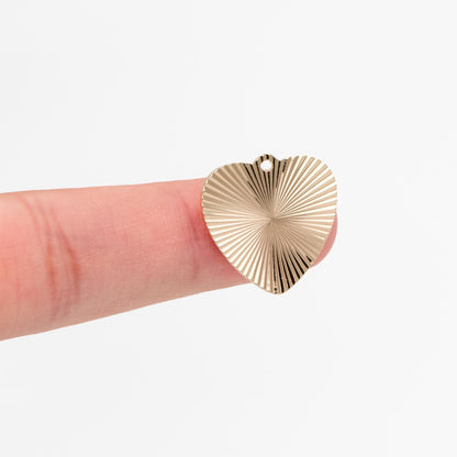 10pcs Gold Heart Charm Pendants, Earring Findings, Jewelry Making, Diy Material, Jewelry Supplies (GB-2151)