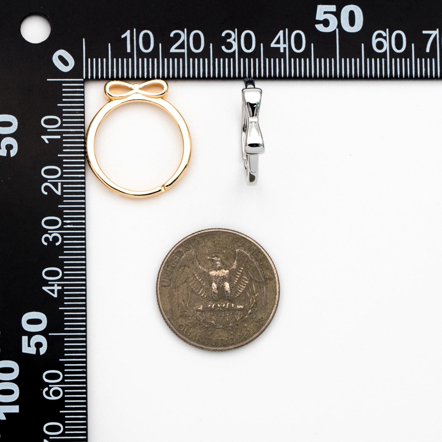 4pcs Gold/ Silver Tone Bowknot Ring, Thin Ring, Everyday Ring, Fashion Rings, Dainty Rings, Adjustable Ring (#GB-4617)