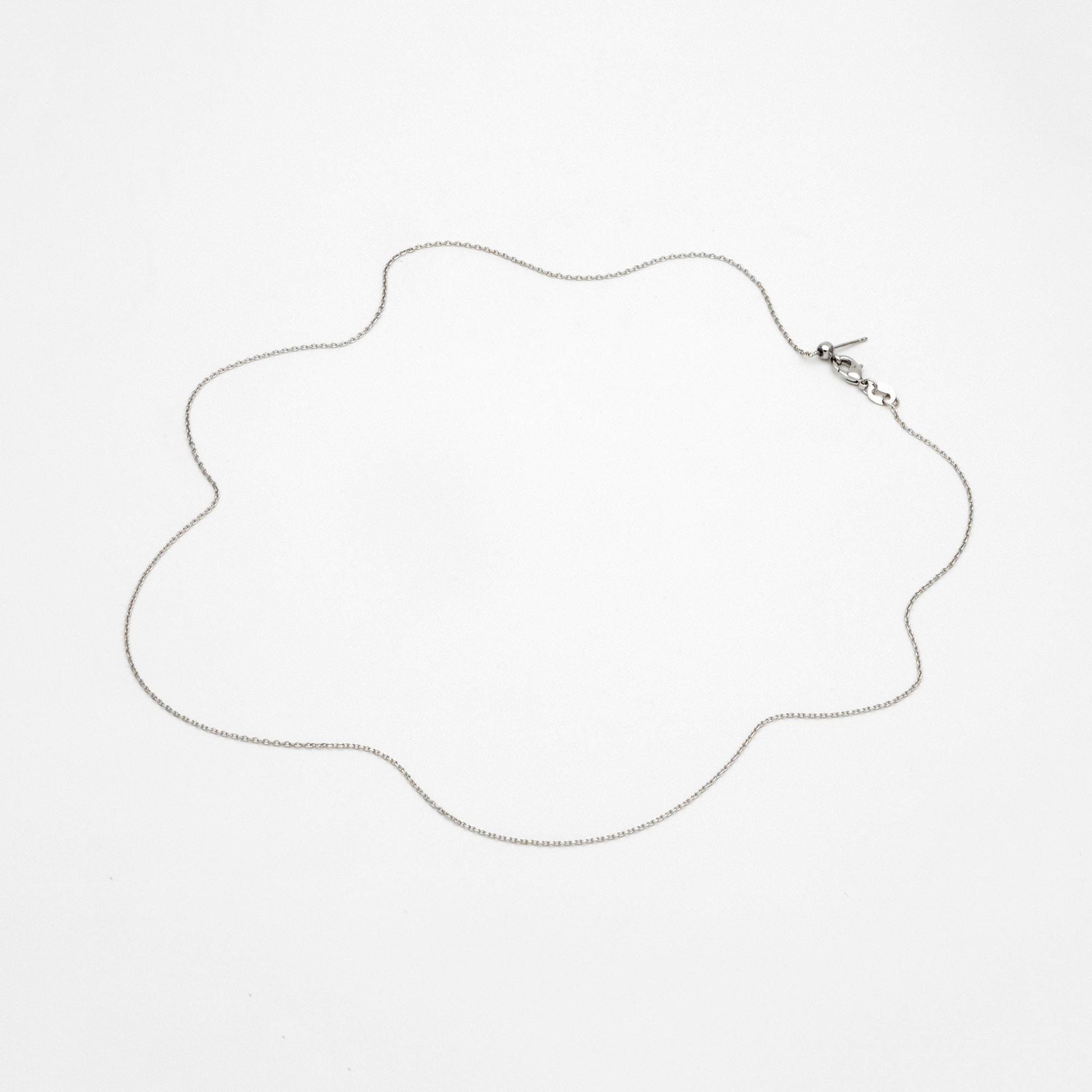 Gold/ Silver Cable Chain Adjustable Necklace 1mm, Gold/ Rhodium plated Brass Finished Dainty Necklace, 19.5 Inch Ready to Wear (#LK-587)