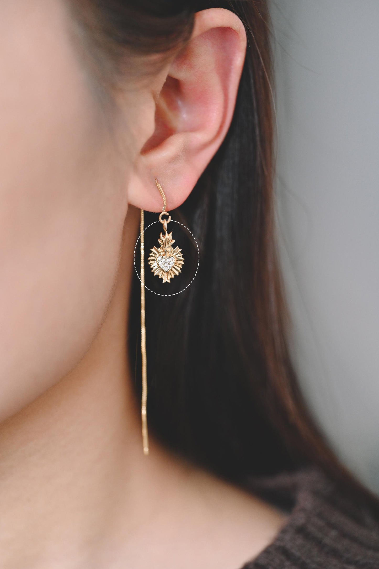 4pcs CZ pave Gold Heart Charms 17x10mm, Gold Plated Brass Pineapple Pendants (GB-2782-F)