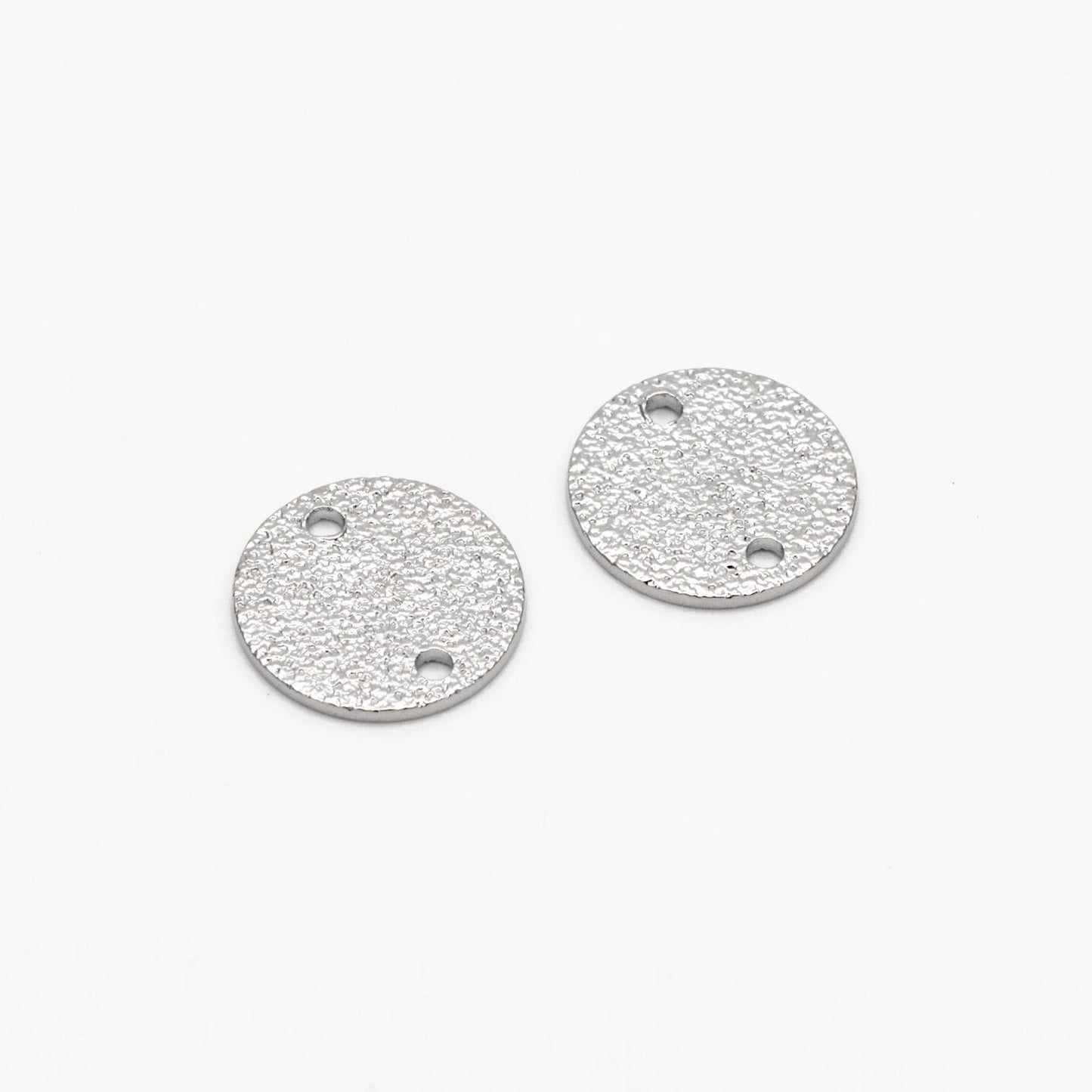 10pcs Gold/ Sliver Tone Round Disc Connectors 12/ 15mm, Gold/ Rhodium plated Brass Coin Disk Charms (GB-346)