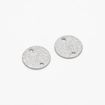 10pcs Gold/ Sliver Tone Round Disc Connectors 12/ 15mm, Gold/ Rhodium plated Brass Coin Disk Charms (GB-346)