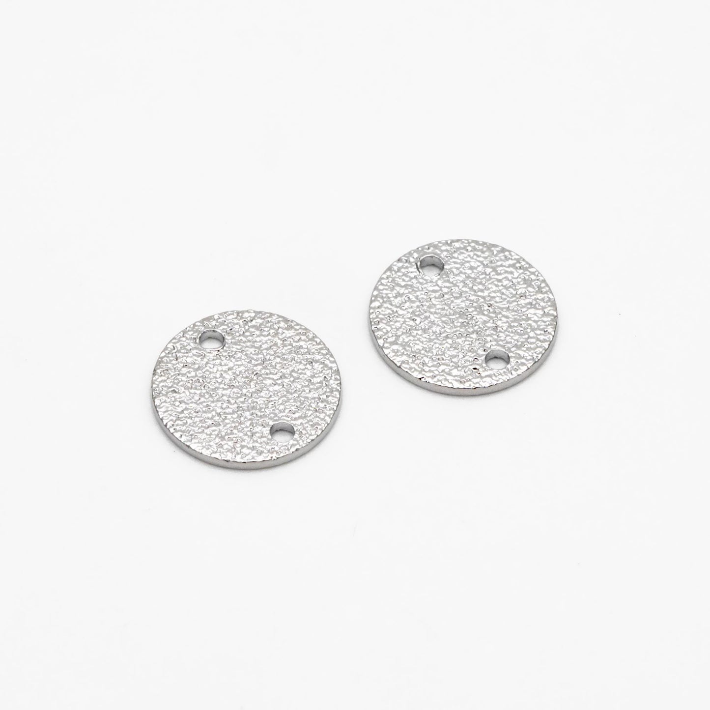 10pcs Gold/ Sliver Tone Round Disc Connectors 12/ 15mm, Gold/ Rhodium plated Brass Coin Disk Charms (GB-346)