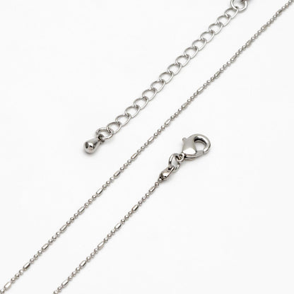 Gold/ Silver Ball Chains 1mm, Finished Bracelet/ Anklet/ Necklace with Extender Chain, Ready to Wear (#LK-243)