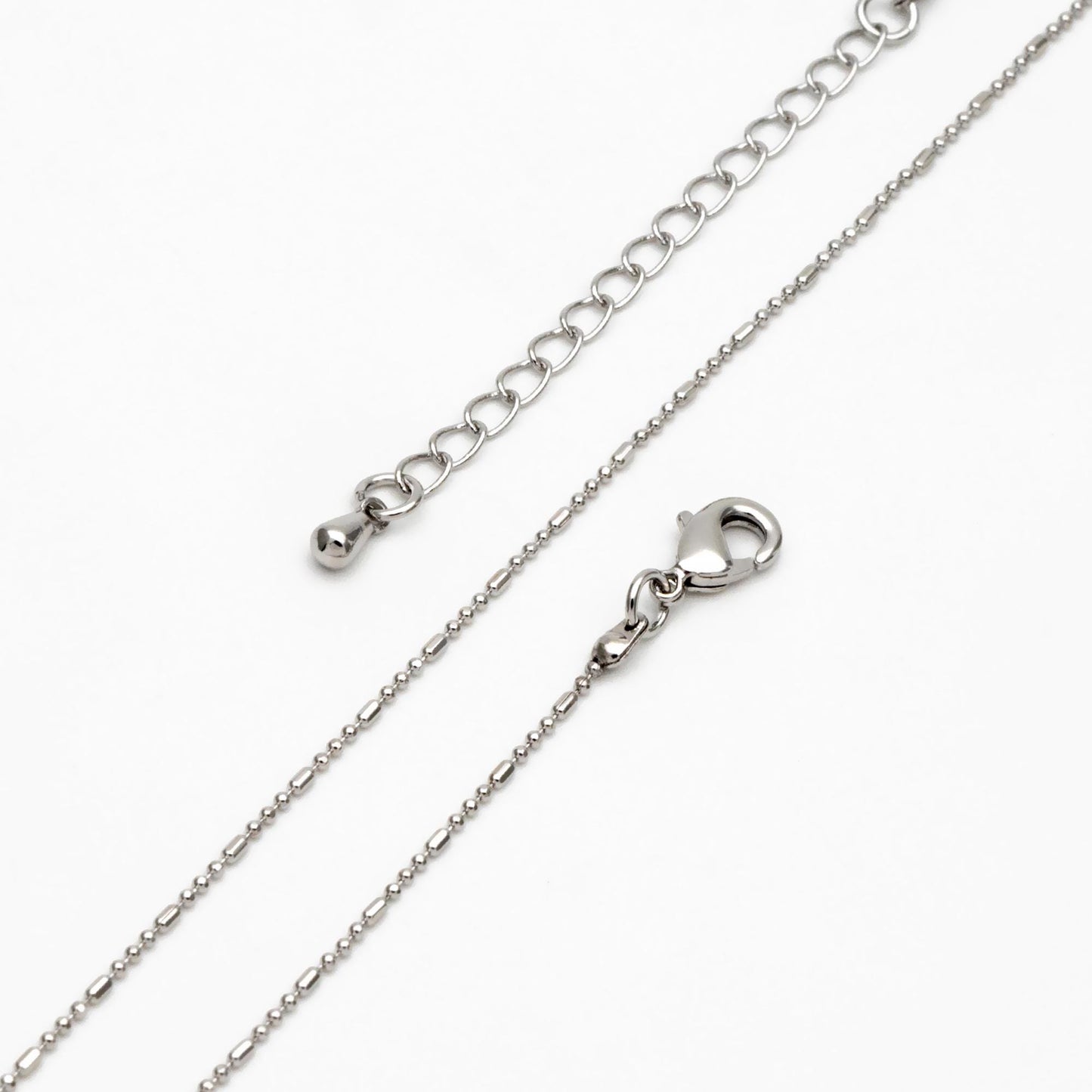 Gold/ Silver Ball Chains 1mm, Finished Bracelet/ Anklet/ Necklace with Extender Chain, Ready to Wear (#LK-243)