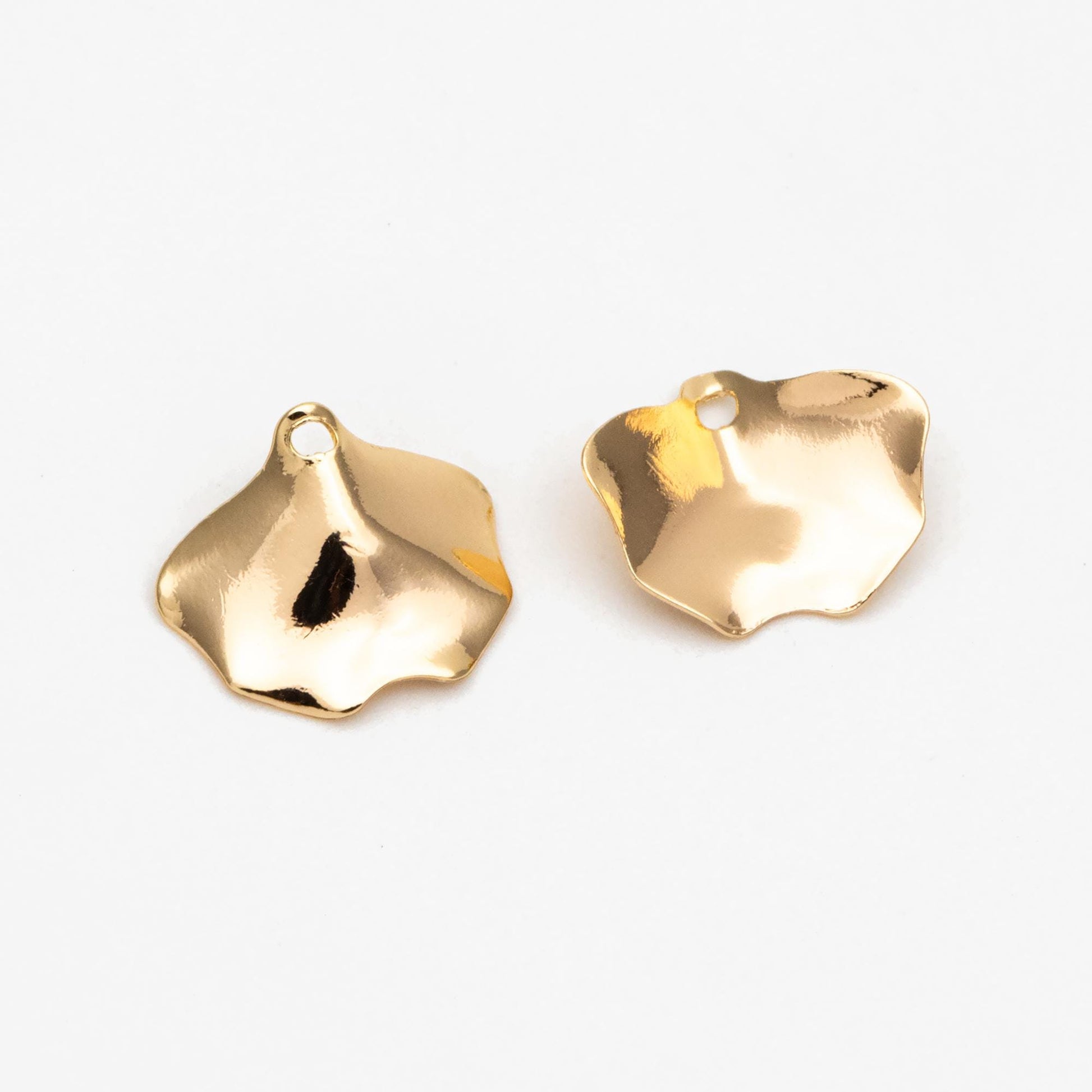 10pcs Gold/ Silver Ginkgo Leaf Charms, 18K Gold/ Rhodium plated Leaf Charm (GB-4558)