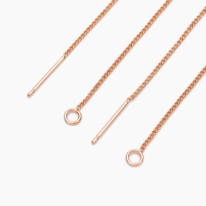 10pcs Gold/ Silver/ Rose Gold Ear Threader Earrings, Earwire Thread with Jump Ring, Color Not Easily Tarnish (GB-333-D)