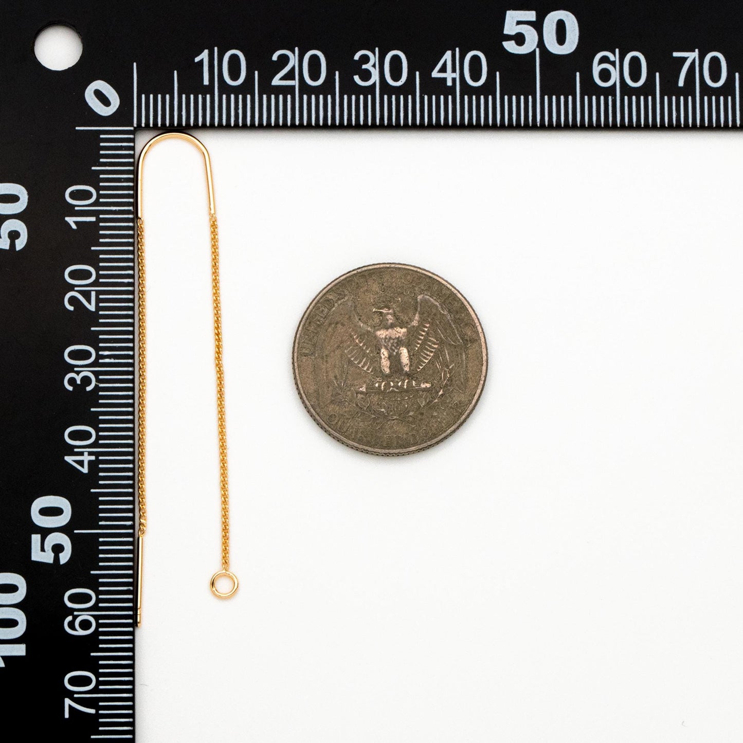 10pcs Gold/ Silver/ Rose Gold Ear Threader Earrings, Earwire Thread with Jump Ring, Color Not Easily Tarnish (GB-333-D)