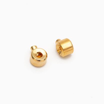 10pcs Gold/ Silver/ Rose Gold Crimp Beads, Rondelle Crimp 3x2mm, Fit Soft Wire/ Cord Only (GB-400)