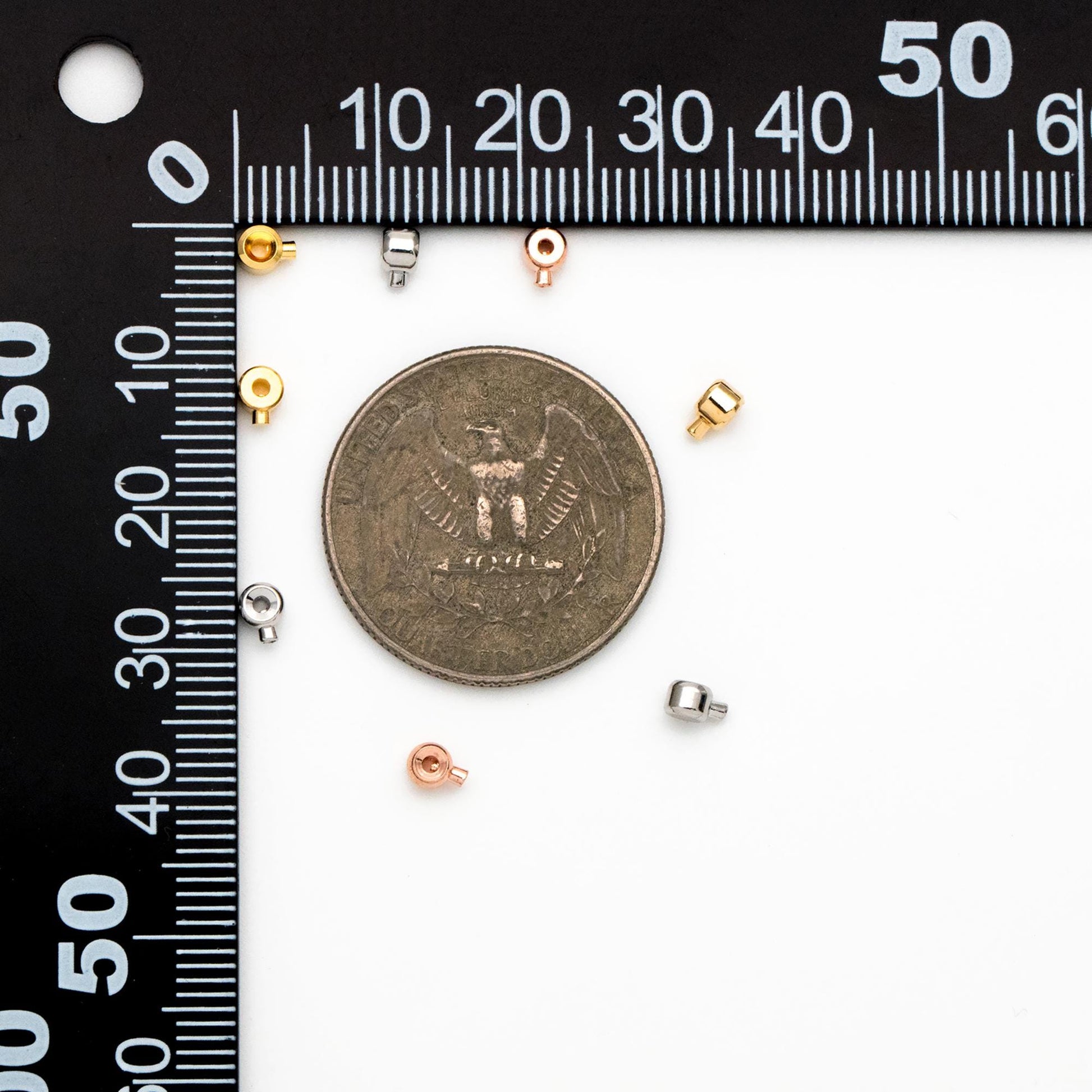 10pcs Gold/ Silver/ Rose Gold Crimp Beads, Rondelle Crimp 3x2mm, Fit Soft Wire/ Cord Only (GB-400)