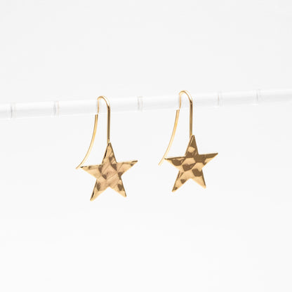 10pcs Gold plated Brass Star Ear Hook with loop, 30x19mm, Simple Earwires Earring Post Components (GB-426)