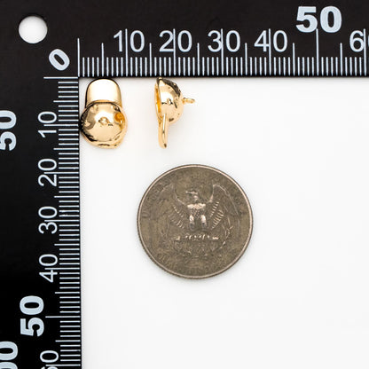 10pcs Gold/ Silver Tone Baseball Cap Charms, 18K Gold/ Rhodium Plated Brass, 3D Cap Pendants (GB-4616)