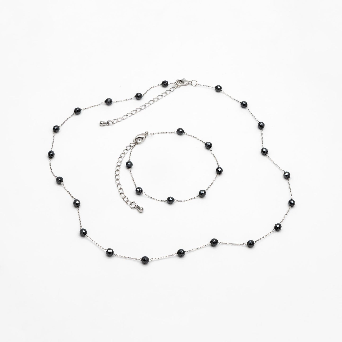 Stainless Steel Beaded Chain, Adjustable Bracelet/ Anklet/ Necklace, Ready to Wear (#LK-380-5)