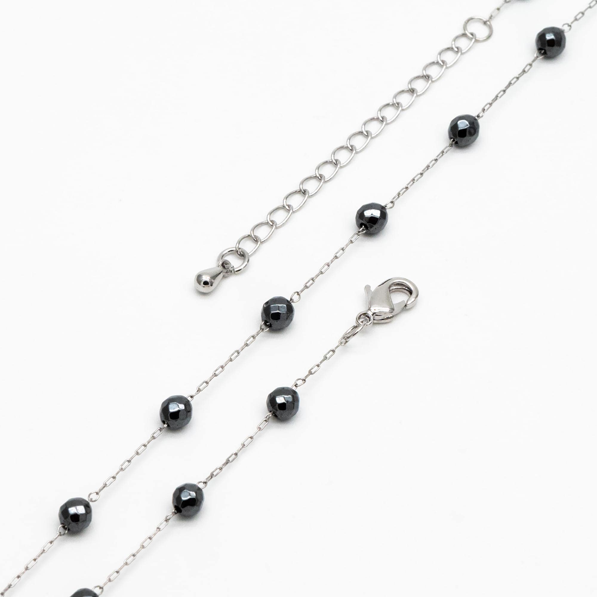 Stainless Steel Beaded Chain, Adjustable Bracelet/ Anklet/ Necklace, Ready to Wear (#LK-380-5)