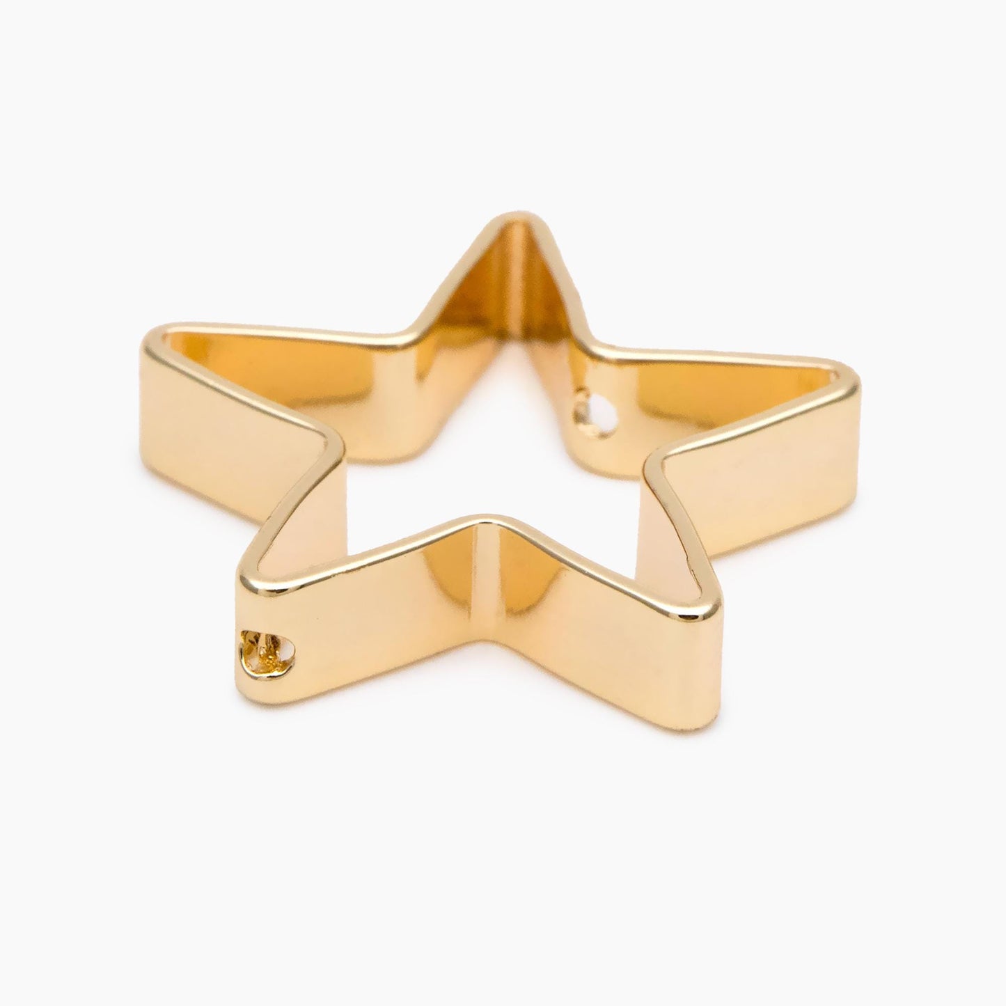 10pcs Gold plated Brass Star Bead Charms 20mm (GB-2871)