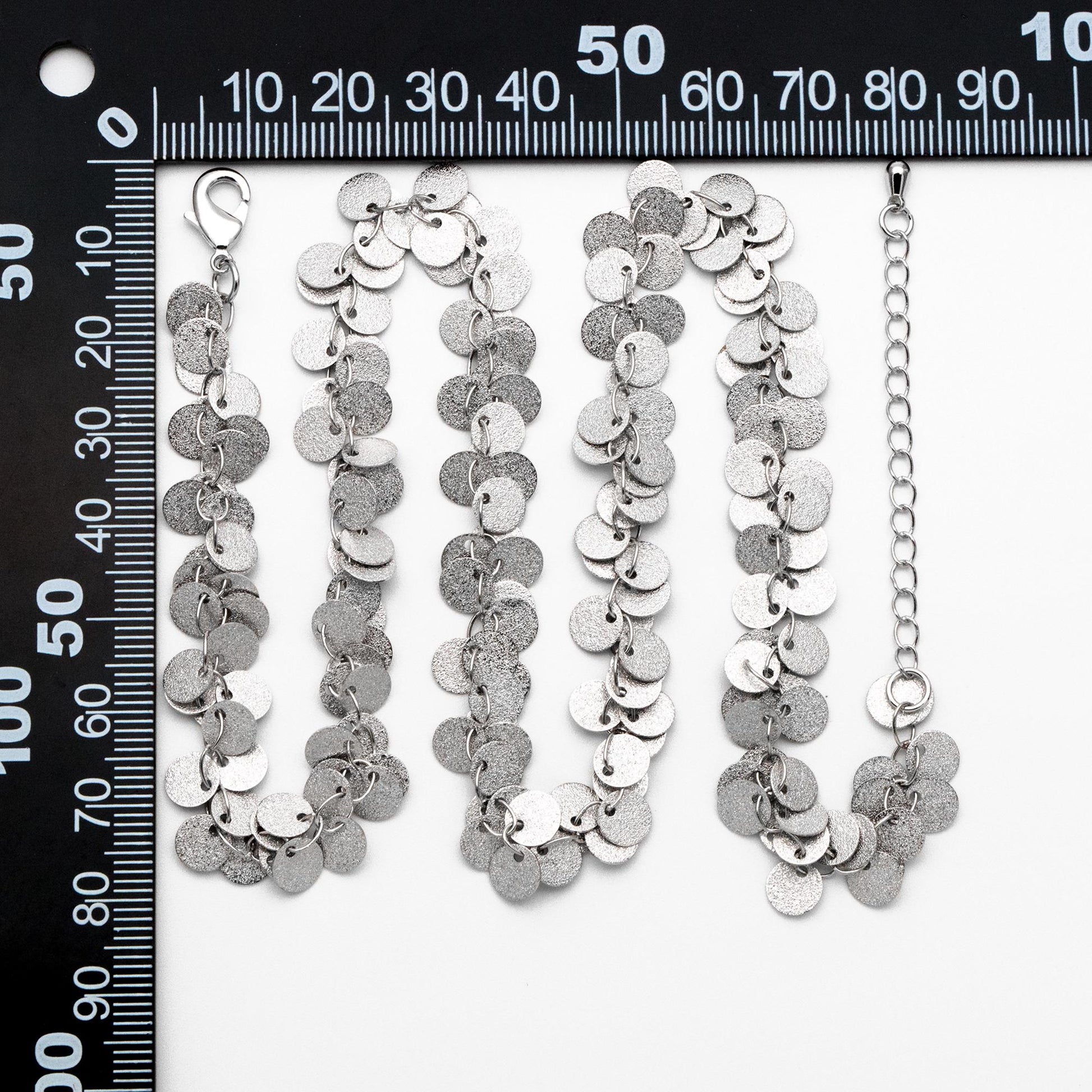 Gold/ Silver Tone Round Disc Chains 6mm, Finished Bracelet/ Anklet/ Necklace with Extender, Ready to Wear (#LK-212)