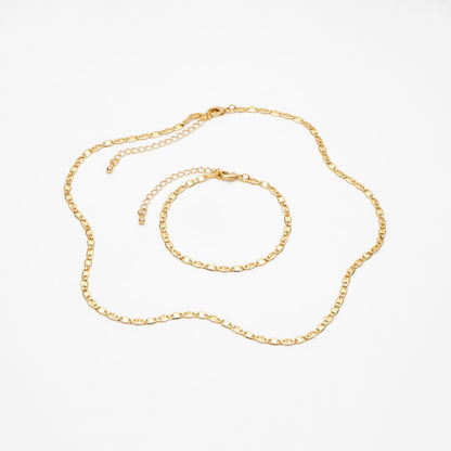 Gold plated Brass Floral Specialty Chain 3mm, Finished Bracelet/ Anklet/ Necklace with Extender Chain, Ready to Wear (#LK-324)