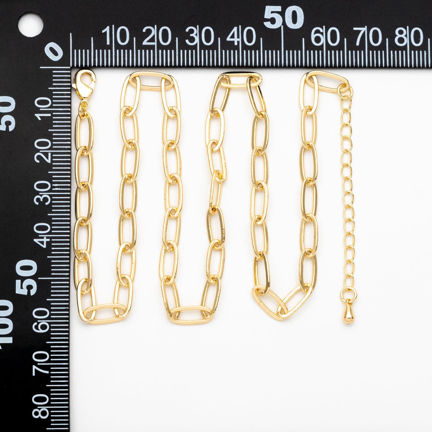 Dainty Gold Oval Link Chains, Finished Bracelet/ Anklet/ Necklace with Extender Chain, Ready to Wear (#LK-495)