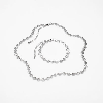 Gold Round Disc Chains 6mm, Finished Bracelet/ Anklet/ Necklace with Extender Chain, Ready to Wear (#LK-582)